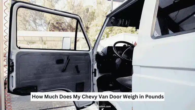 How Much Does My Chevy Van Door Weigh in Pounds? Chevy Van Door open with white color